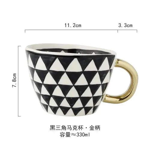 Ceramic Mug with Handle Coffee Cup 330ml Afternoon Tea Cup Milk Tea Cups Milk Mug Coffee Mugs Drinkware Teacup Water Cups - American Roasting Company