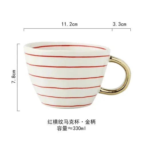 Ceramic Mug with Handle Coffee Cup 330ml Afternoon Tea Cup Milk Tea Cups Milk Mug Coffee Mugs Drinkware Teacup Water Cups - American Roasting Company