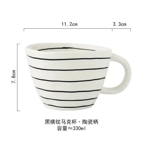 Ceramic Mug with Handle Coffee Cup 330ml Afternoon Tea Cup Milk Tea Cups Milk Mug Coffee Mugs Drinkware Teacup Water Cups - American Roasting Company