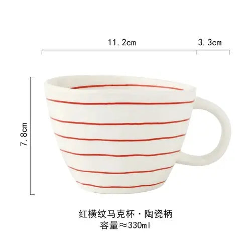 Ceramic Mug with Handle Coffee Cup 330ml Afternoon Tea Cup Milk Tea Cups Milk Mug Coffee Mugs Drinkware Teacup Water Cups - American Roasting Company