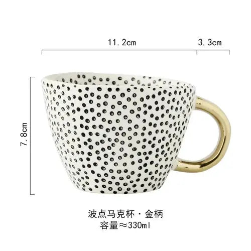 Ceramic Mug with Handle Coffee Cup 330ml Afternoon Tea Cup Milk Tea Cups Milk Mug Coffee Mugs Drinkware Teacup Water Cups - American Roasting Company