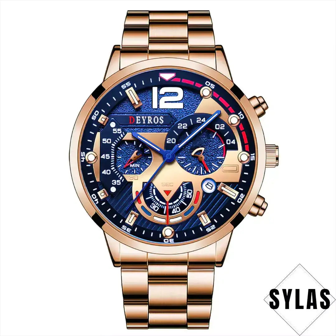 Chronograph Deyros Business Watches for Men 42mm American Roasting Company