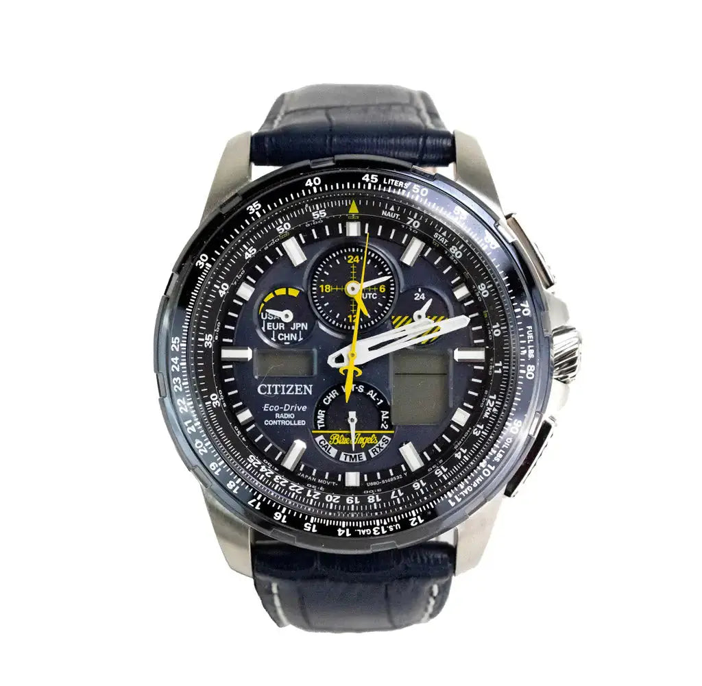 Citizen Blue Angels Skyhawk AT Crocodile Print Strap Watch American Roasting Company