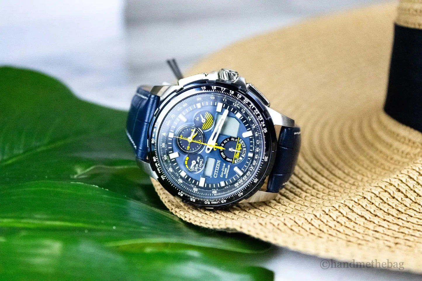 Citizen Blue Angels Skyhawk AT Crocodile Print Strap Watch American Roasting Company