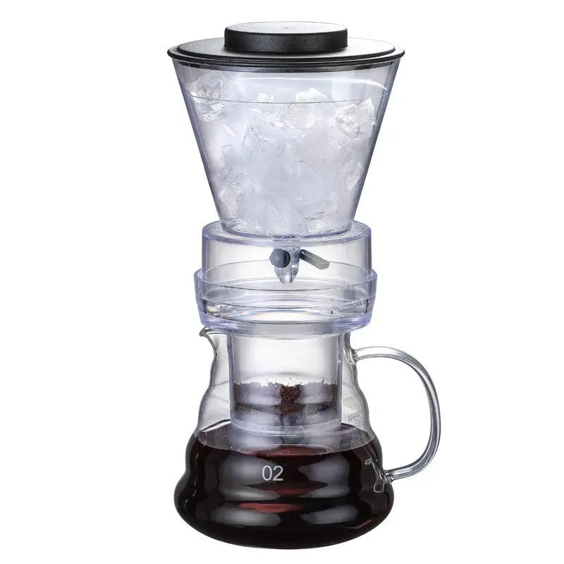 Cold Brew Container 500ml Coffee Maker Adjustable Ice Drip Glass Cold Dripper Coffee Machine for Cold Brew Coffee Doba