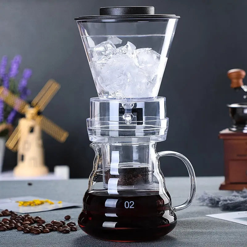 Cold Brew Container 500ml Coffee Maker Adjustable Ice Drip Glass Cold Dripper Coffee Machine for Cold Brew Coffee Doba