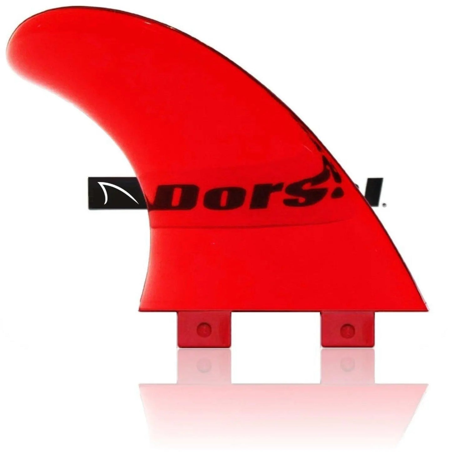 DORSAL Performance Flexrez Core Surfboard Twin Surf Fins (2) FCS Compatible Red Doba