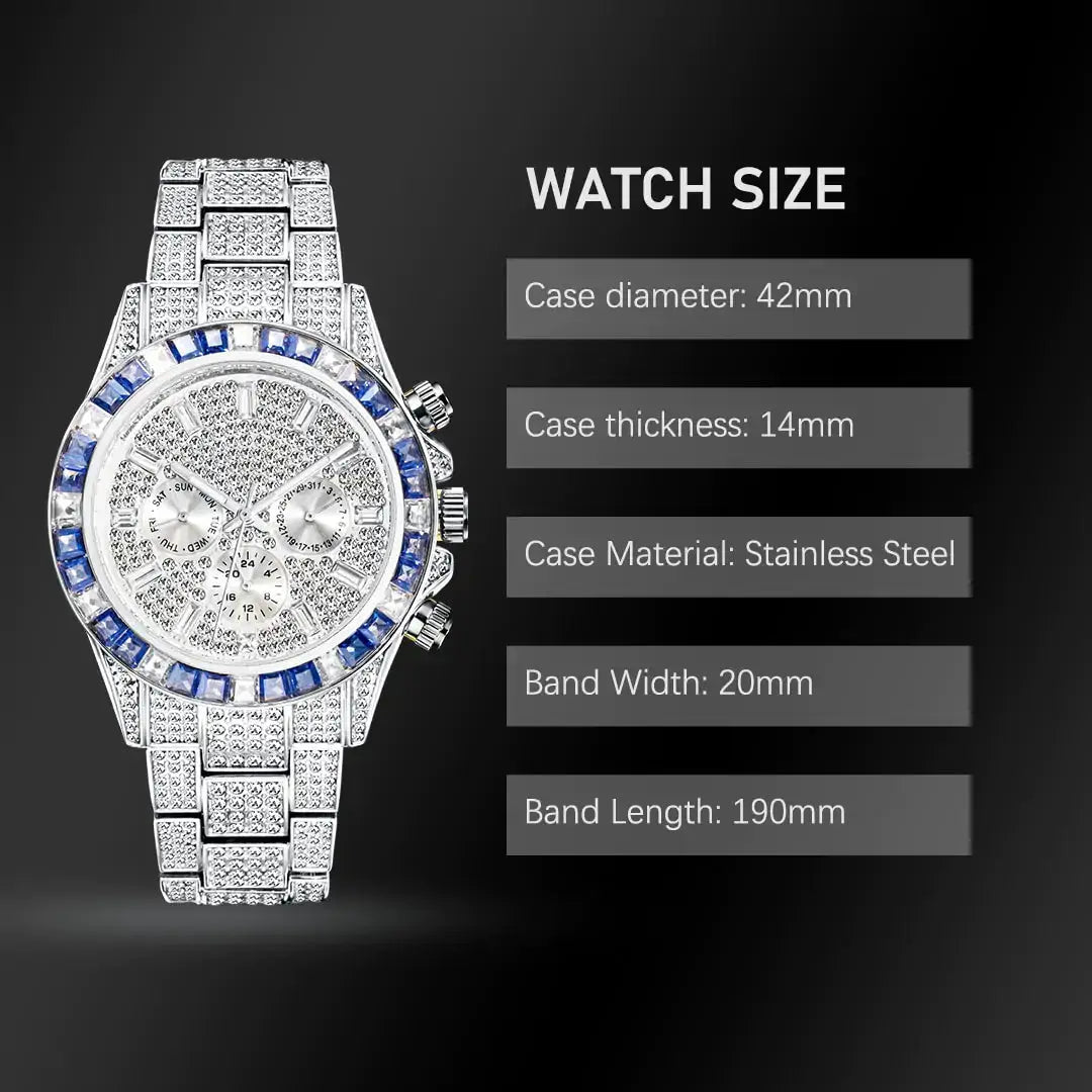 Diamond Calendar Watches for Women, or Men 42mm American Roasting Company