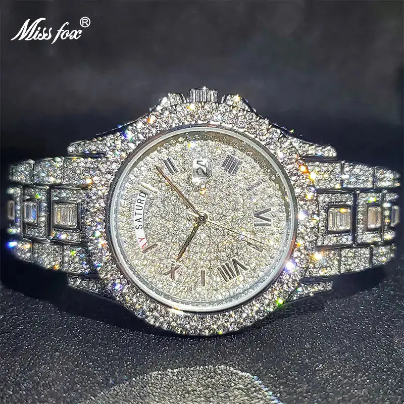 Diamond Miss Fox Masculino Quartz Watches, 44mm, Unisex American Roasting Company