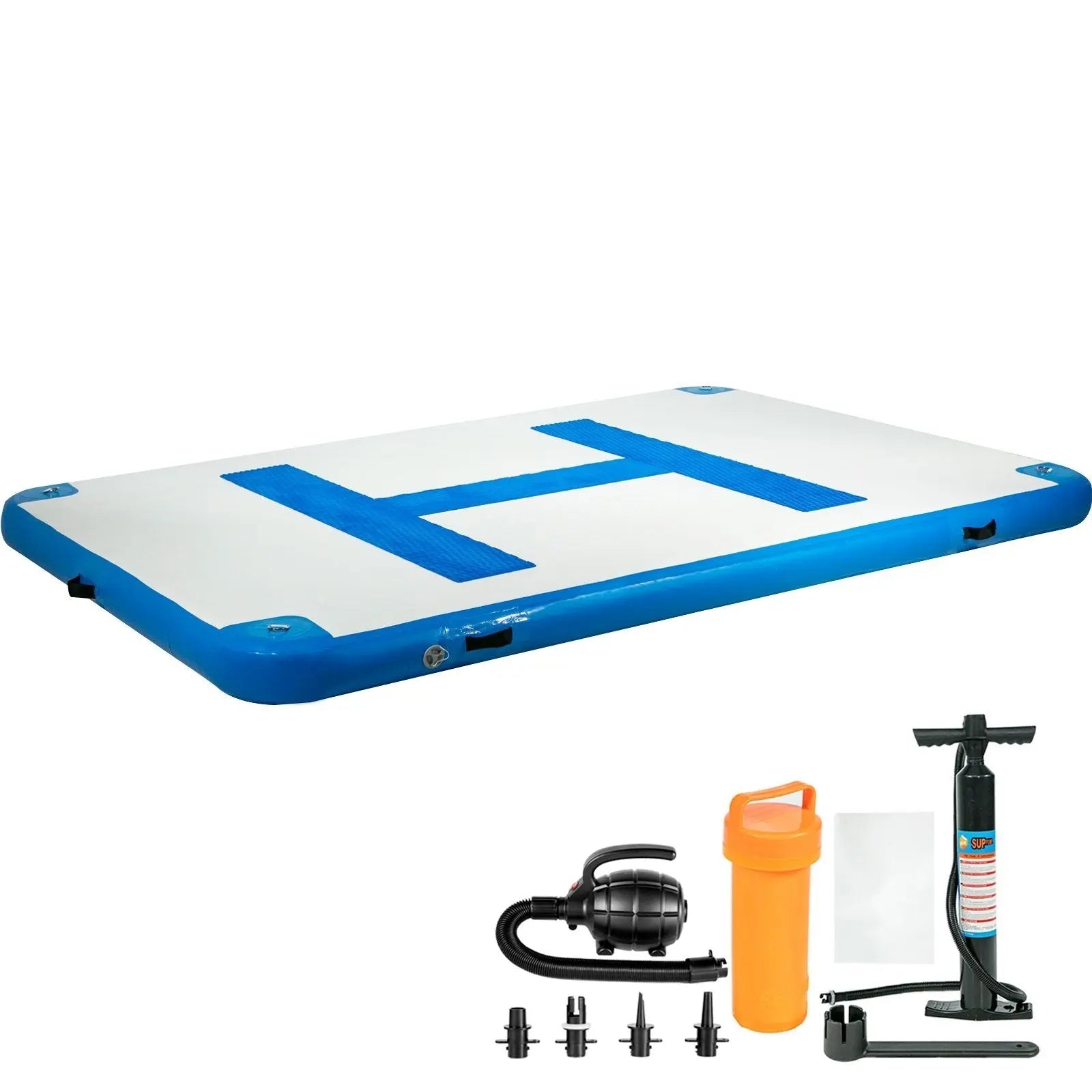 Inflatable Dock Platform Inflatable Floating Dock 10x6.5 ft w/ Electric Air Pump Doba