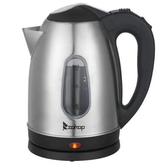 Electric Kettle, US Standard ZOKOP HD-1802S 120V 1200W 1.5L, 1.59 Quarts Stainless Steel Electric Kettle with Water Window Doba