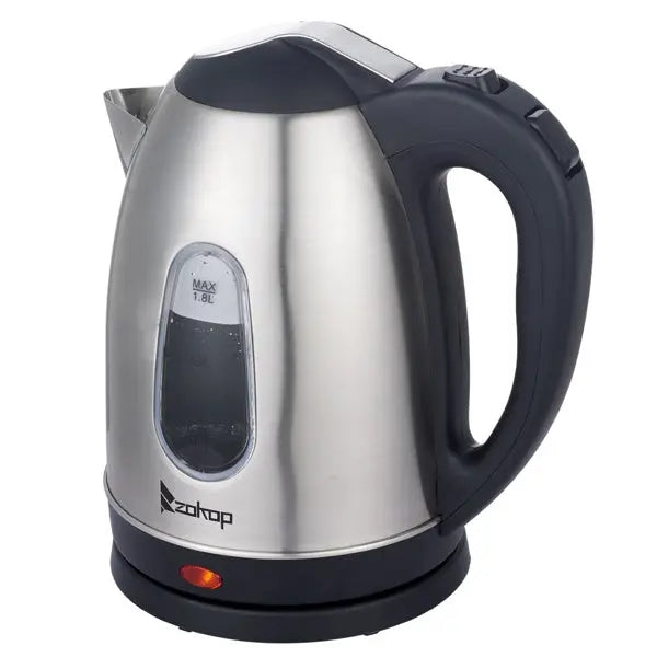 Electric Kettle, US Standard ZOKOP HD-1802S 120V 1200W 1.5L, 1.59 Quarts Stainless Steel Electric Kettle with Water Window Doba