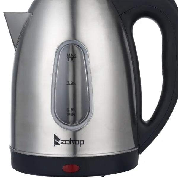 Electric Kettle, US Standard ZOKOP HD-1802S 120V 1200W 1.5L, 1.59 Quarts Stainless Steel Electric Kettle with Water Window Doba