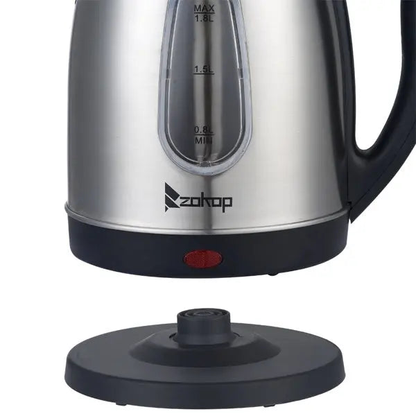 Electric Kettle, US Standard ZOKOP HD-1802S 120V 1200W 1.5L, 1.59 Quarts Stainless Steel Electric Kettle with Water Window Doba