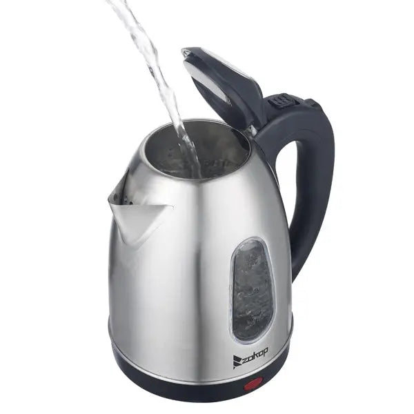 Electric Kettle, US Standard ZOKOP HD-1802S 120V 1200W 1.5L, 1.59 Quarts Stainless Steel Electric Kettle with Water Window Doba