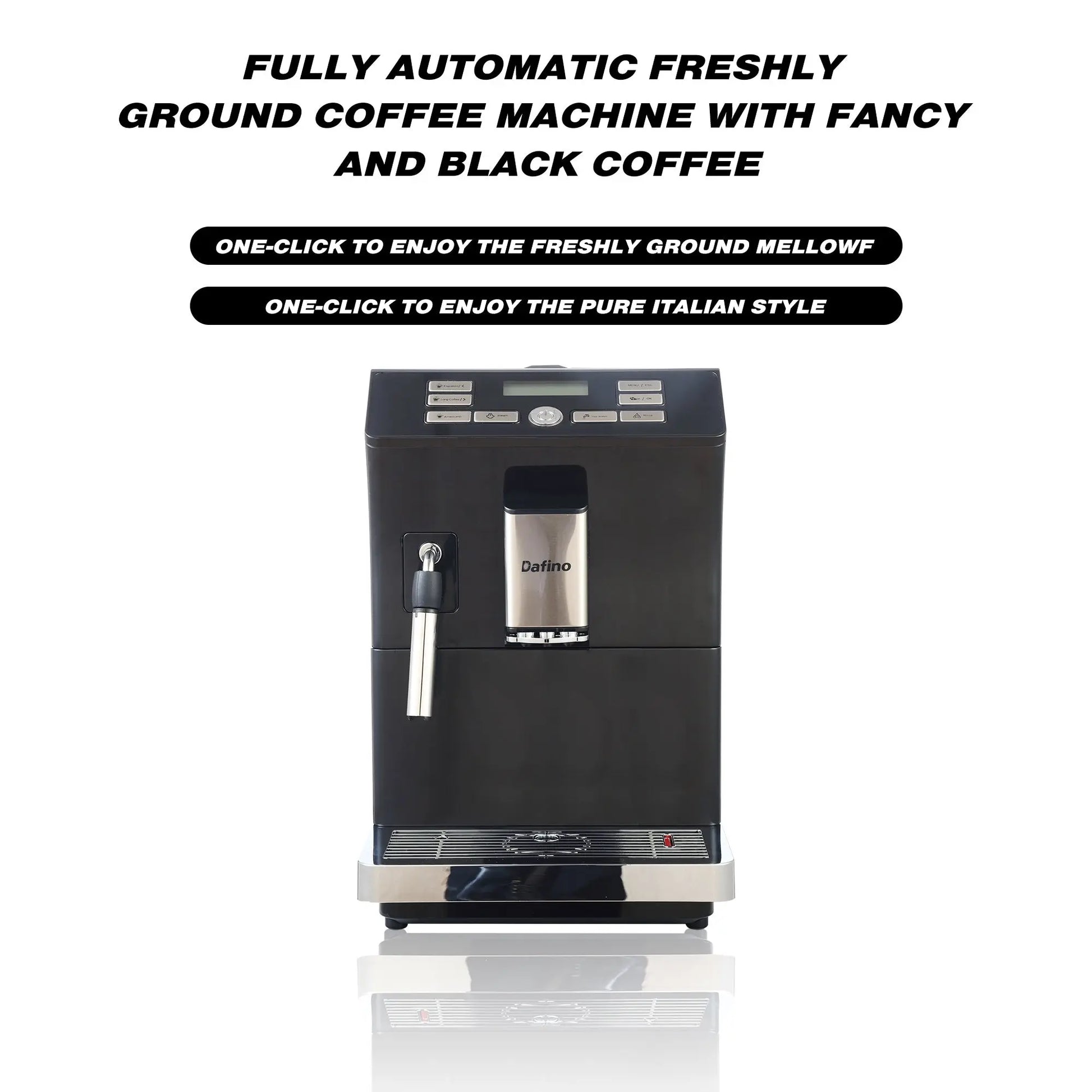 Espresso Machine with Milk Frother - Fully Automatic for Perfect Coffee, Black Doba