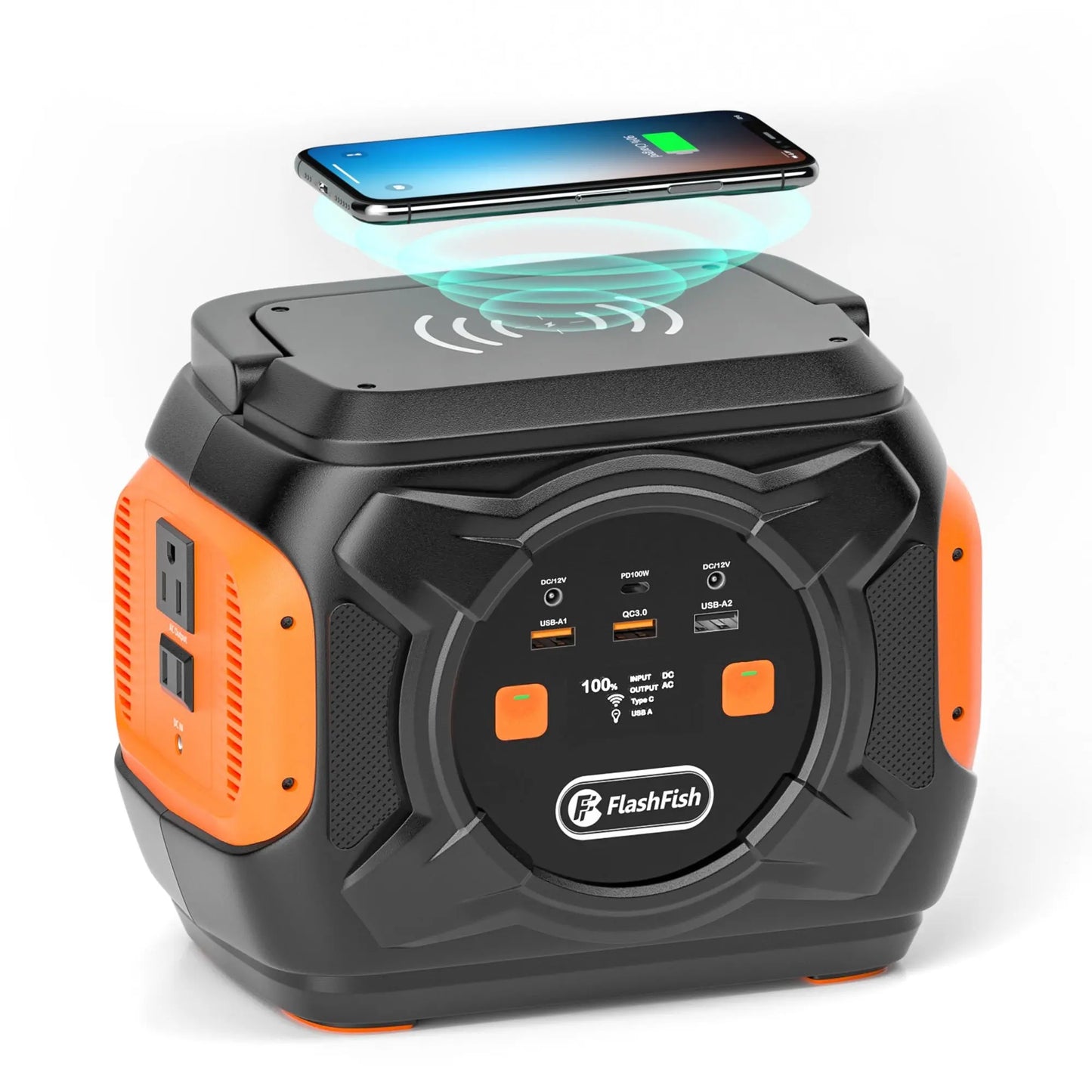 Solar Power Generator, 320W Portable Power Station;  Flashfish 292Wh 80000mAh Solar Generator Backup Power With AC/DC/100W PD Type-c/QC3.0/Wireless Charger /Flashlight;  CPAP Battery Pack Emergency Power Supply Doba