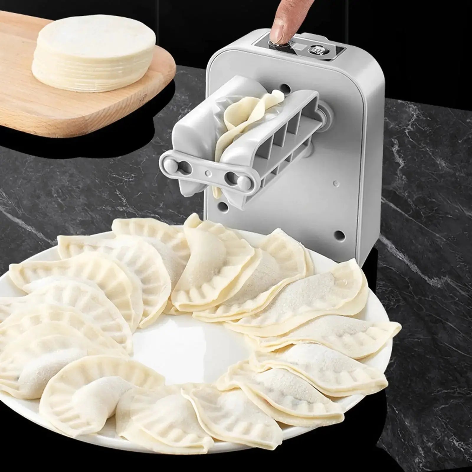 Fully Automatic Dumpling Machine, Electric Dumpling Maker. Pot Sticker Maker American Roasting Company