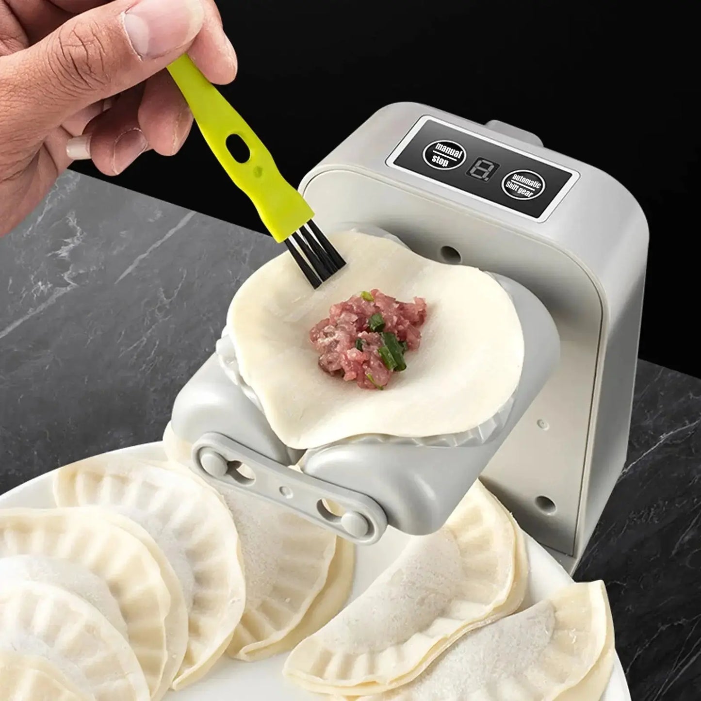 Fully Automatic Dumpling Machine, Electric Dumpling Maker. Pot Sticker Maker American Roasting Company