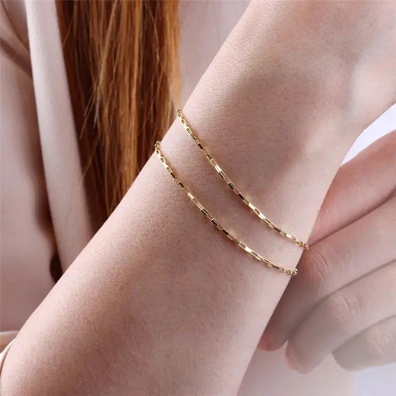 Gold Filled Chain Bracelet Handmade Jewelry American Roasting Company