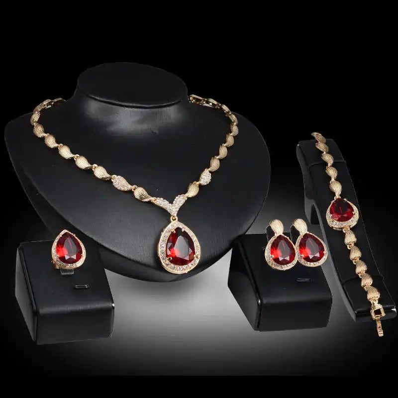 Gold Indian Bridal Jewelry Set American Roasting Company