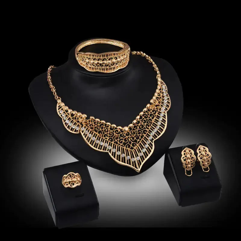 Gold Indian Bridal Jewelry Set American Roasting Company