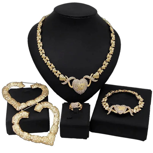 Gold  Wedding Engagement Jewelry Set American Roasting Company