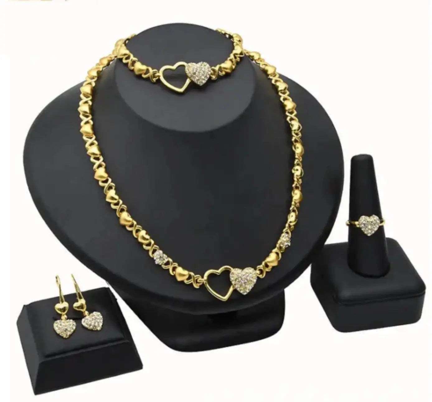 Gold  Wedding Engagement Jewelry Set American Roasting Company