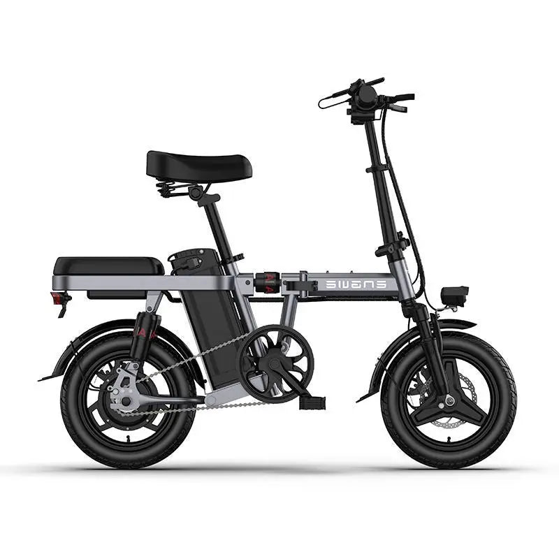 Adult, ENGWE T14 electric bike 350W Motor Folding Scooter 14inch electric bicycle 48V10A Adult city ebike 25KM/H (Black) Doba