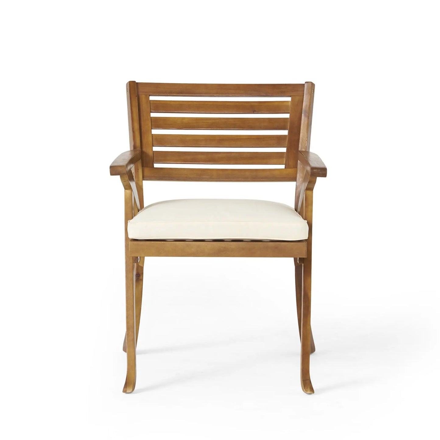 HERMOSA KD WOOD DINING CHAIR, Acacia Wood Chairs with Cushion Doba