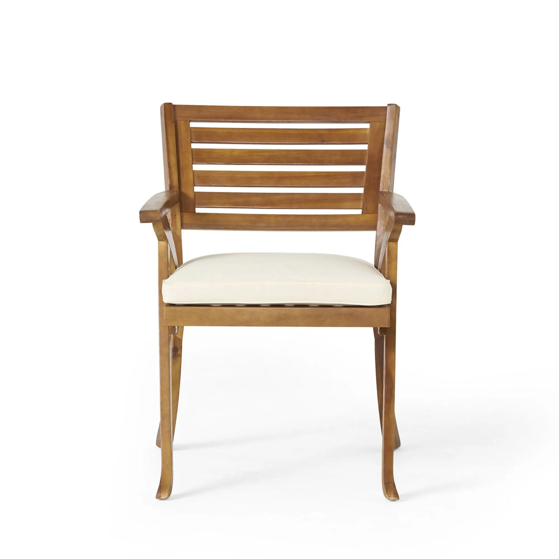 HERMOSA KD WOOD DINING CHAIR, Acacia Wood Chairs with Cushion Doba