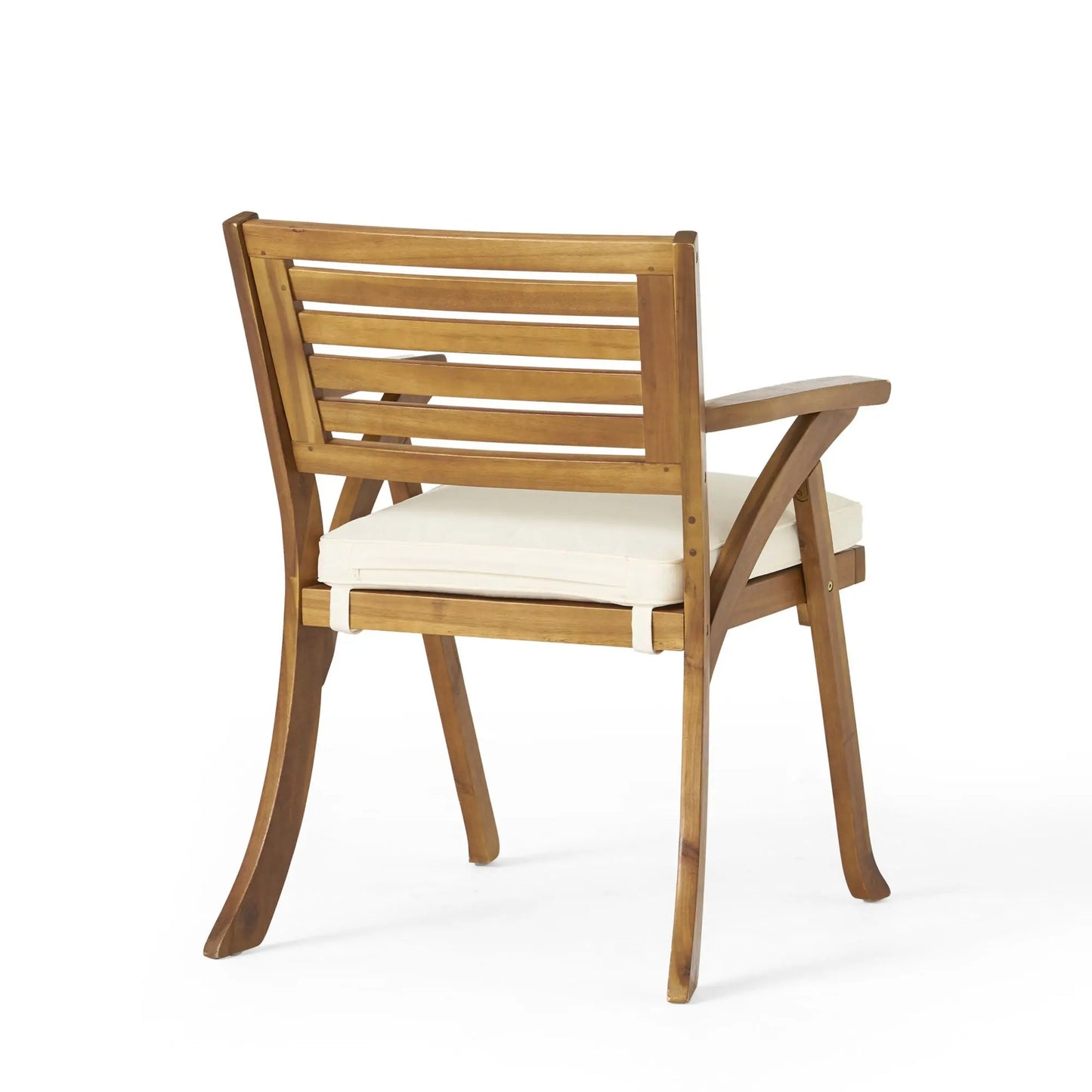 HERMOSA KD WOOD DINING CHAIR, Acacia Wood Chairs with Cushion Doba