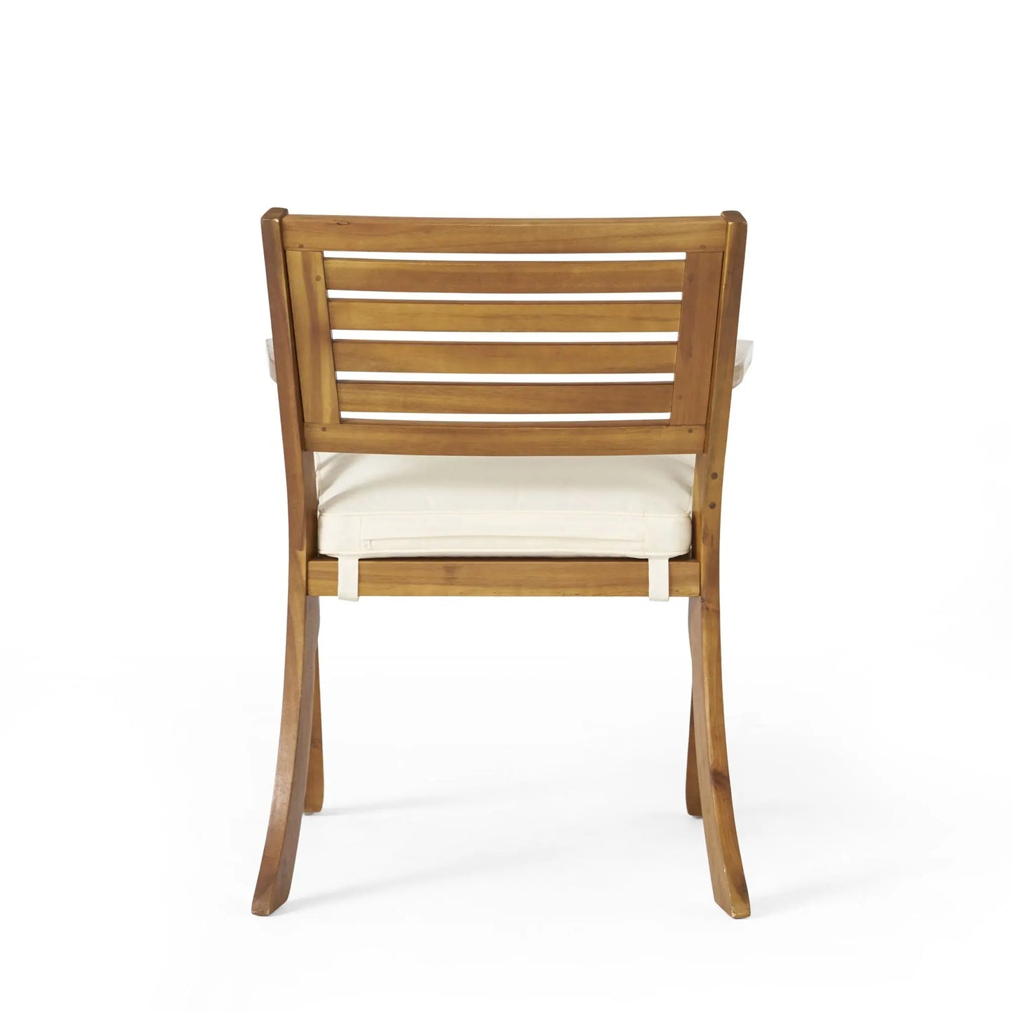 HERMOSA KD WOOD DINING CHAIR, Acacia Wood Chairs with Cushion Doba