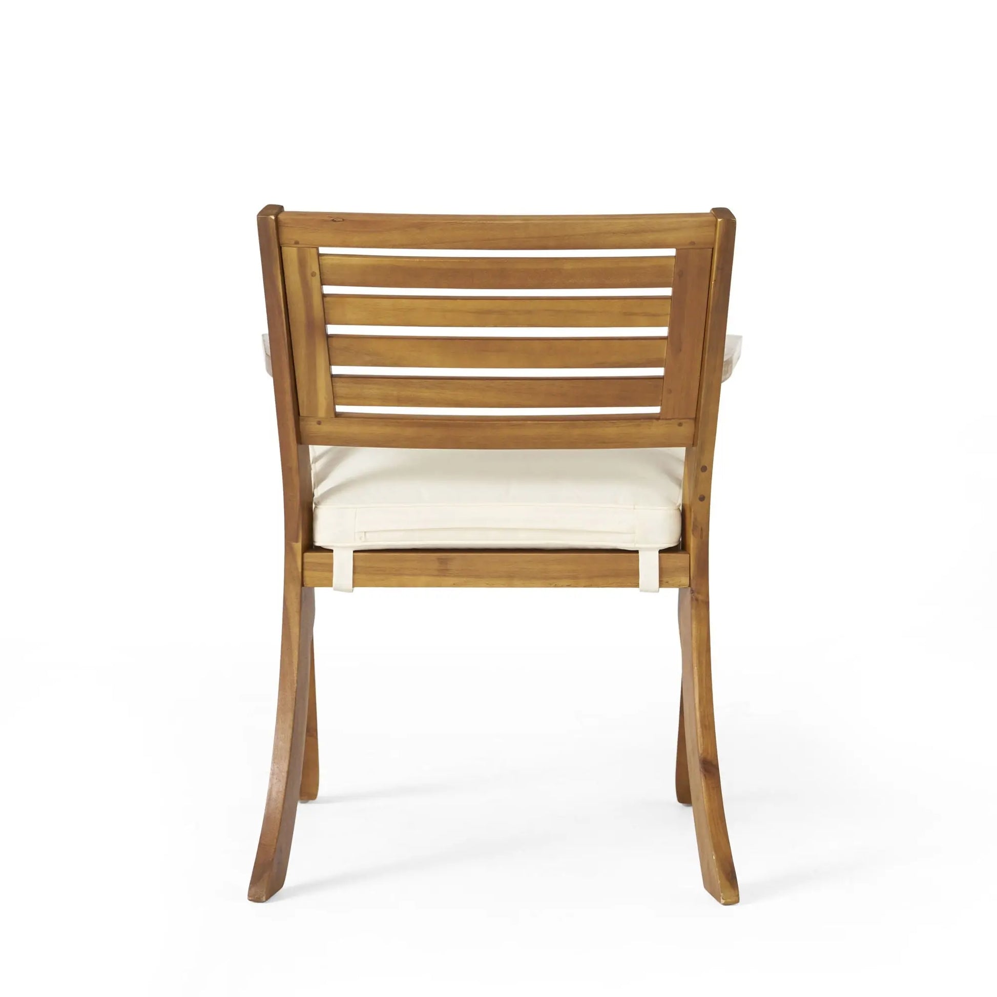 HERMOSA KD WOOD DINING CHAIR, Acacia Wood Chairs with Cushion Doba