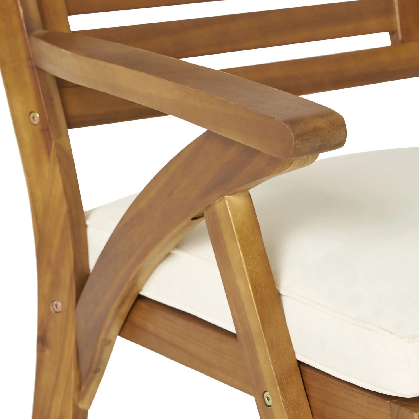 HERMOSA KD WOOD DINING CHAIR, Acacia Wood Chairs with Cushion Doba