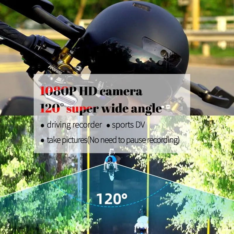 Helmet, Electric motorcycle Bluetooth headset HD camera photo and video cycling record GPS Bluetooth 1080FHD WIFI + App multiplayer group bike ride intercom headset Doba