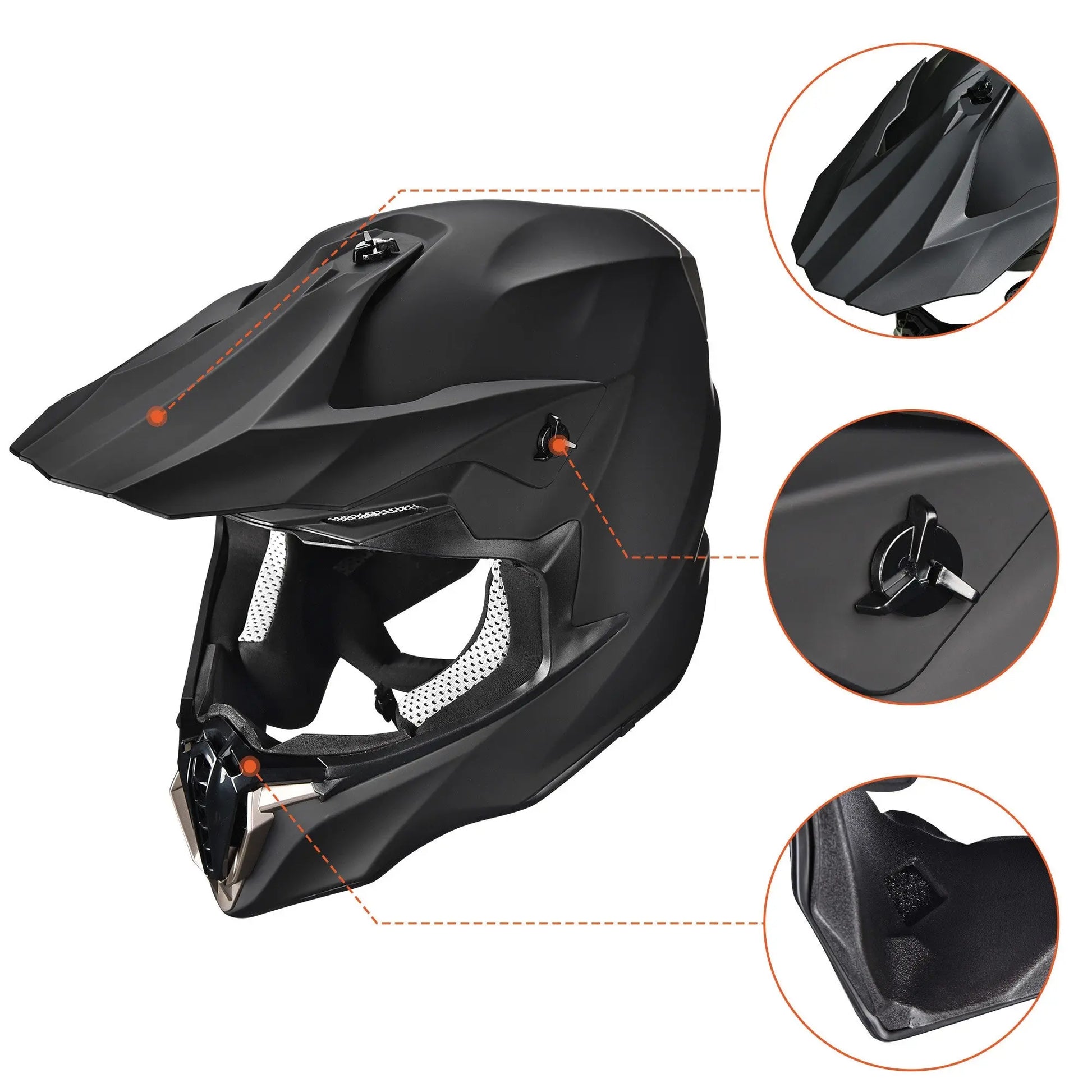 Helmet, Off Road Helmet, Motocross, BMX Helmet, Sports  Bike Helmet Doba