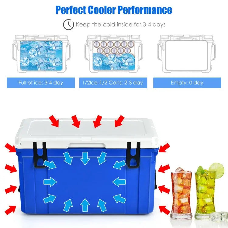 Household Outdoor Traveling Camping Portable Ice Cooler, 26 and 58 quart Ice Chest Doba