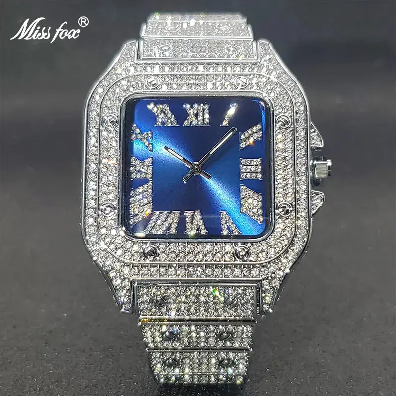 Ice Out Diamond Square Watch American Roasting Company