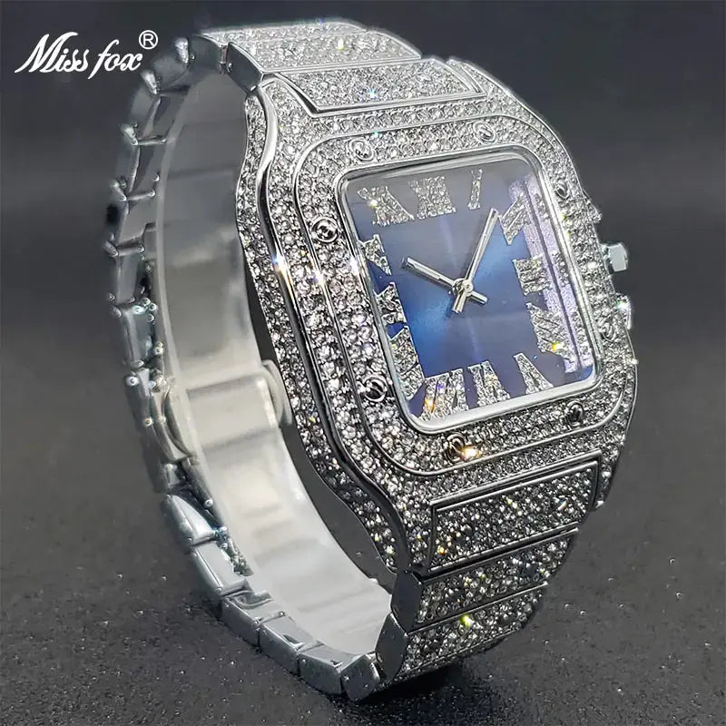 Ice Out Diamond Square Watch American Roasting Company