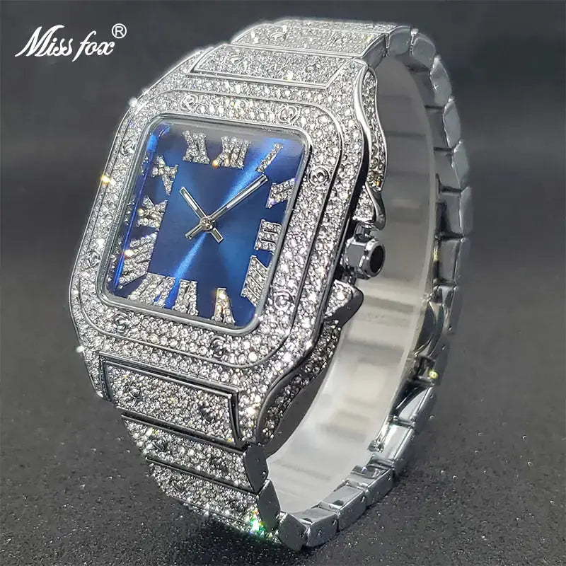 Ice Out Diamond Square Watch American Roasting Company