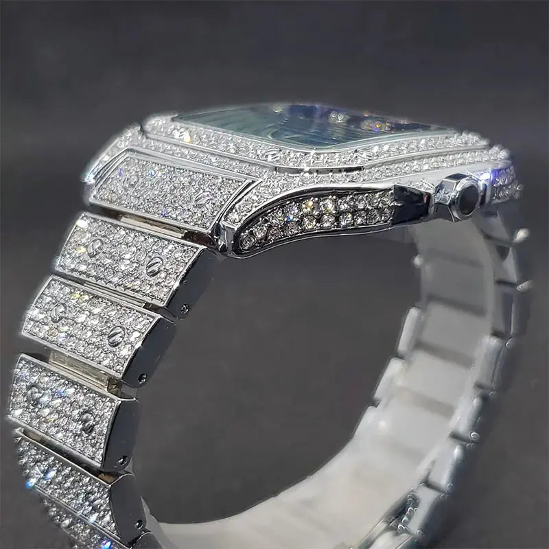 Ice Out Diamond Square Watch American Roasting Company