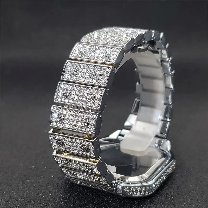 Ice Out Diamond Square Watch American Roasting Company