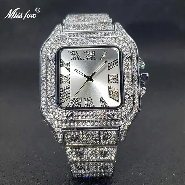 Ice Out Diamond Square Watch American Roasting Company