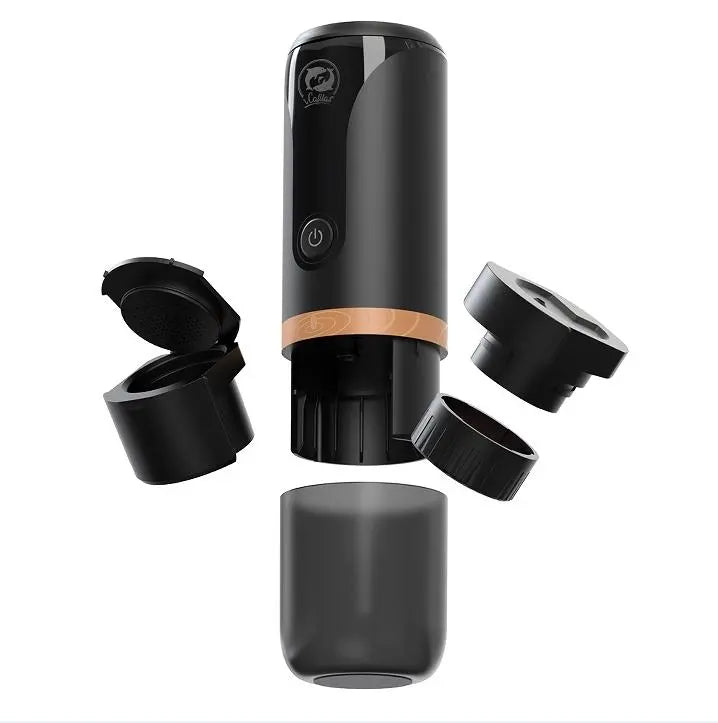 Italian car coffee machine capsule (Nestle) + coffee powder wireless charging range 52 cups 2400 mAh car coffee machine portable outdoor home travel Doba