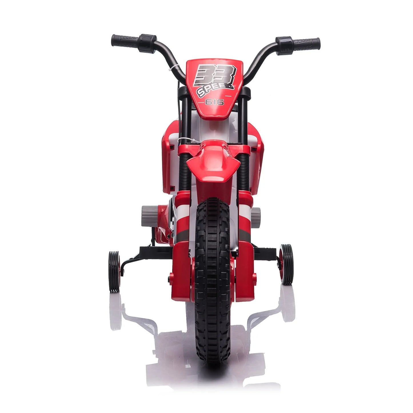 Kids, 12V Kids Ride on Toy Motorcycle, Electric Motor Toy Bike with Training Wheels for Kids 3-6, Red Doba