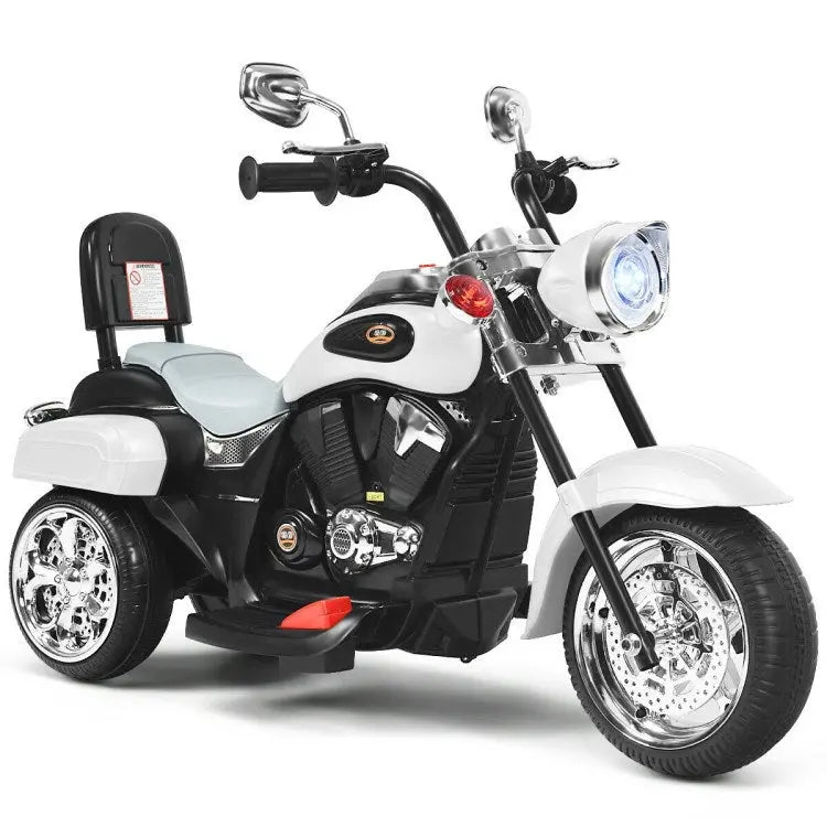 Kids, 6V Powered Toddler 3-Wheel Motorbike Ride On Toy with Horn and Headlight Doba