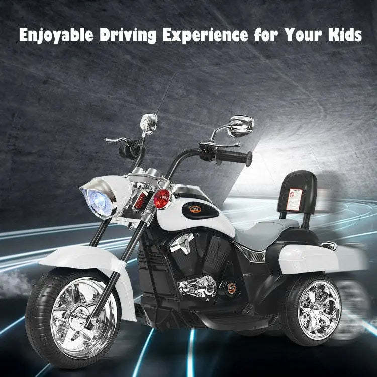 Kids, 6V Powered Toddler 3-Wheel Motorbike Ride On Toy with Horn and Headlight Doba