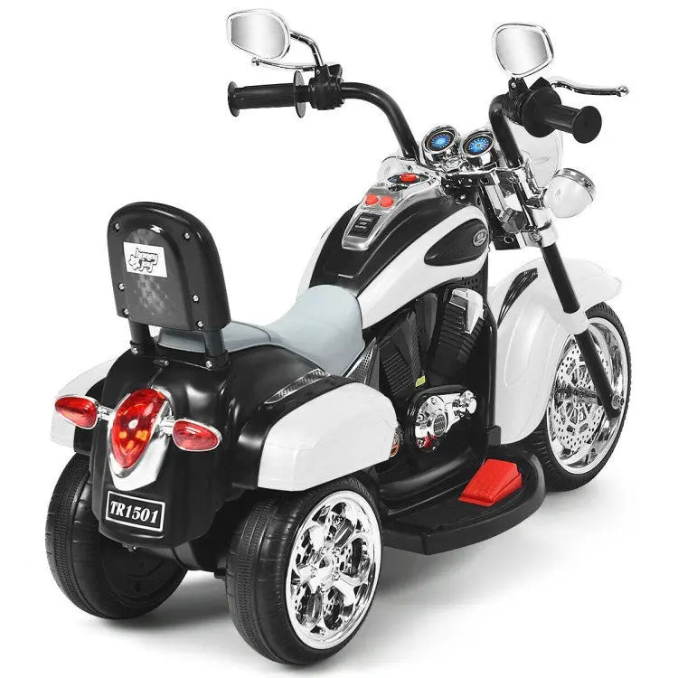 Kids, 6V Powered Toddler 3-Wheel Motorbike Ride On Toy with Horn and Headlight Doba