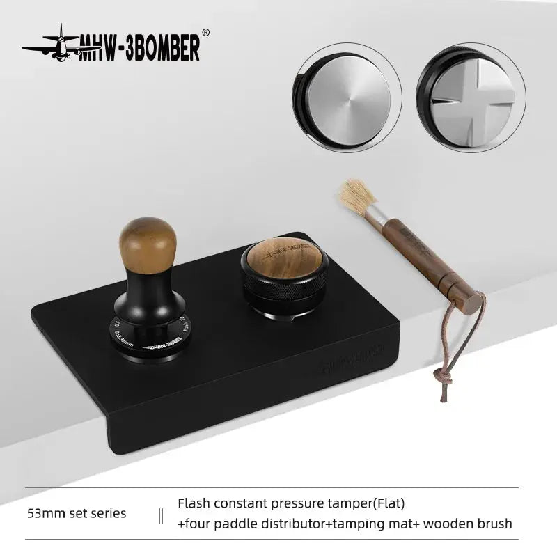 MHW-3BOMBER 30lb Constant Pressure Coffee Tamper 51mm 53mm 58mm Espresso Flat Tampers with Calibrated Spring Loaded Barista Tool - American Roasting Company